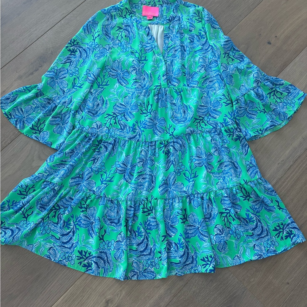 Lilly Pulitzer Vibrant Blue and Green Dress